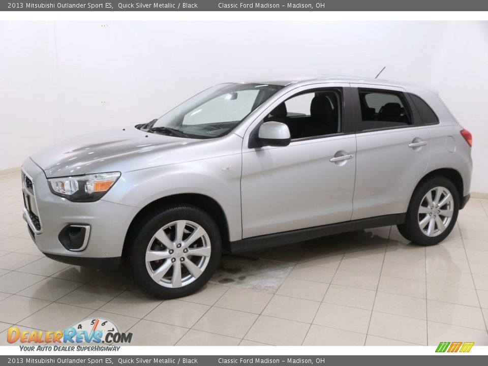 2013 Mitsubishi Outlander Sport ES Quick Silver Metallic / Black Photo #3