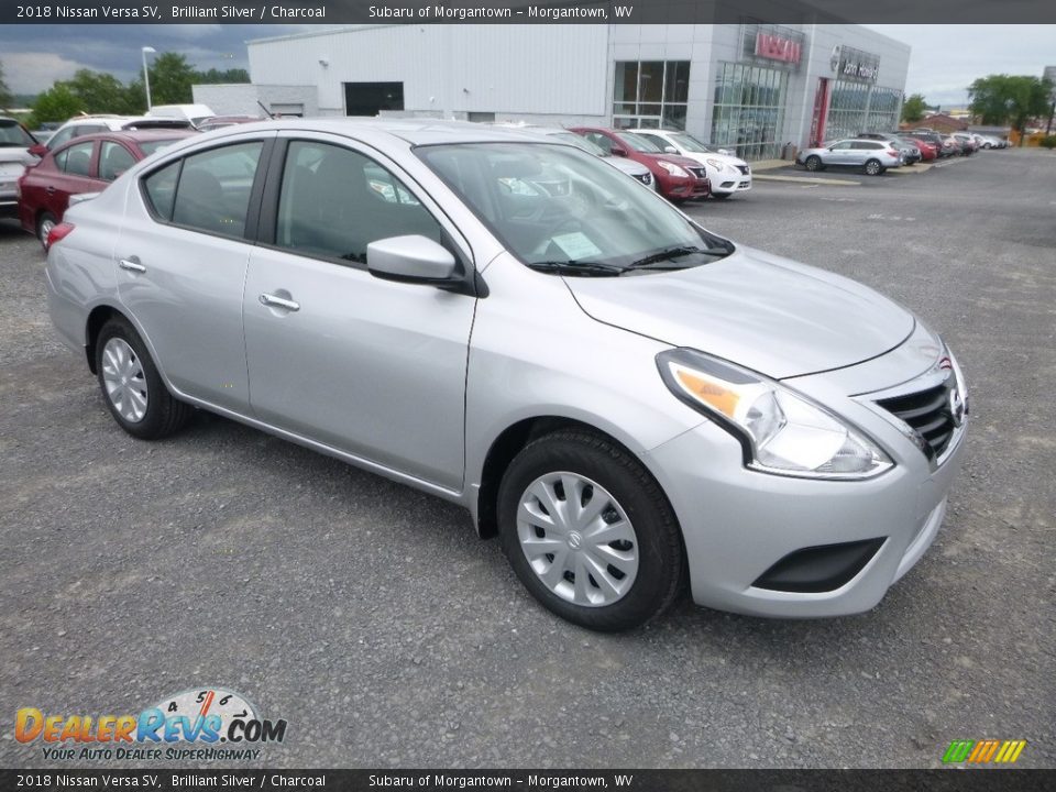 2018 Nissan Versa SV Brilliant Silver / Charcoal Photo #1