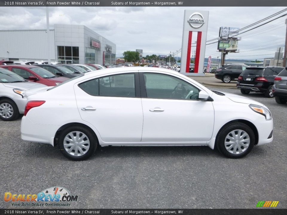 2018 Nissan Versa SV Fresh Powder White / Charcoal Photo #3