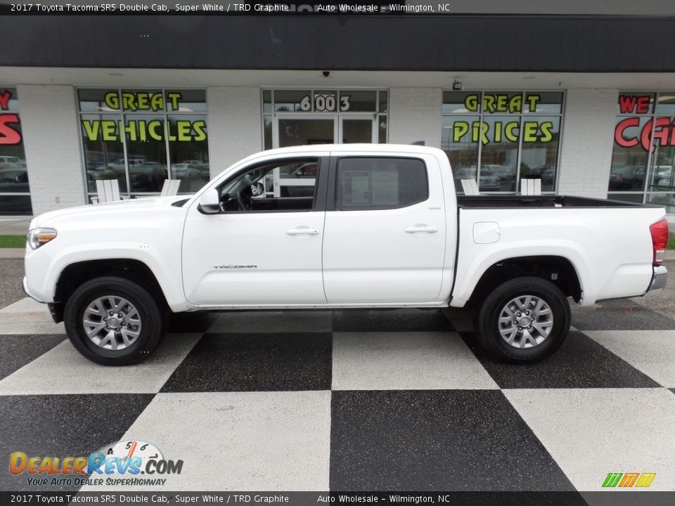 2017 Toyota Tacoma SR5 Double Cab Super White / TRD Graphite Photo #1