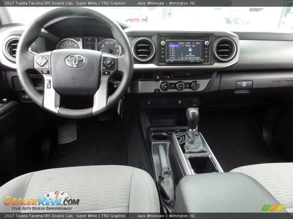 2017 Toyota Tacoma SR5 Double Cab Super White / TRD Graphite Photo #15