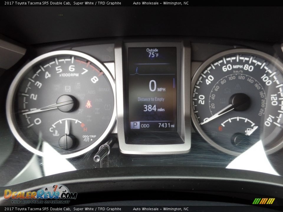 2017 Toyota Tacoma SR5 Double Cab Super White / TRD Graphite Photo #16