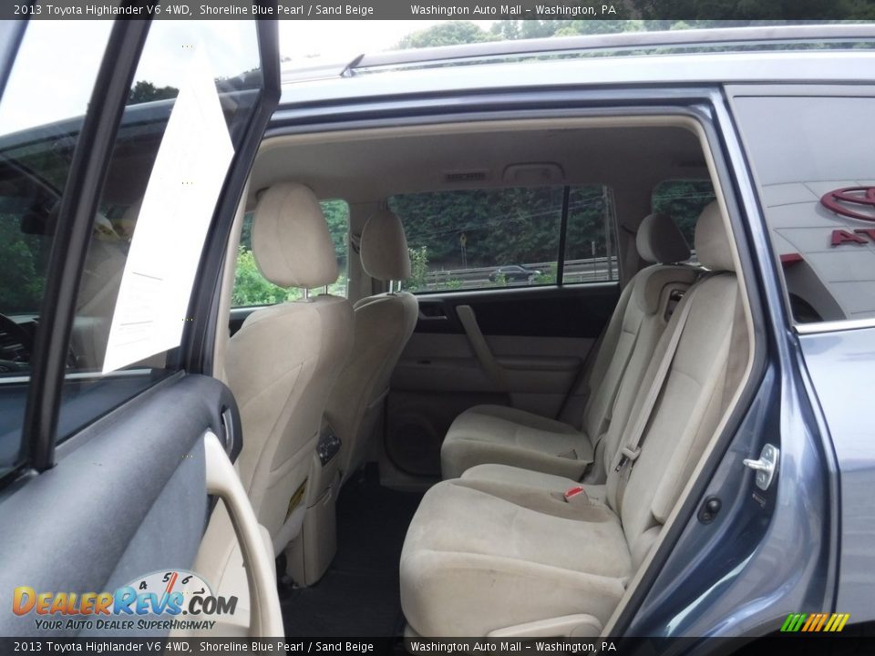 2013 Toyota Highlander V6 4WD Shoreline Blue Pearl / Sand Beige Photo #19