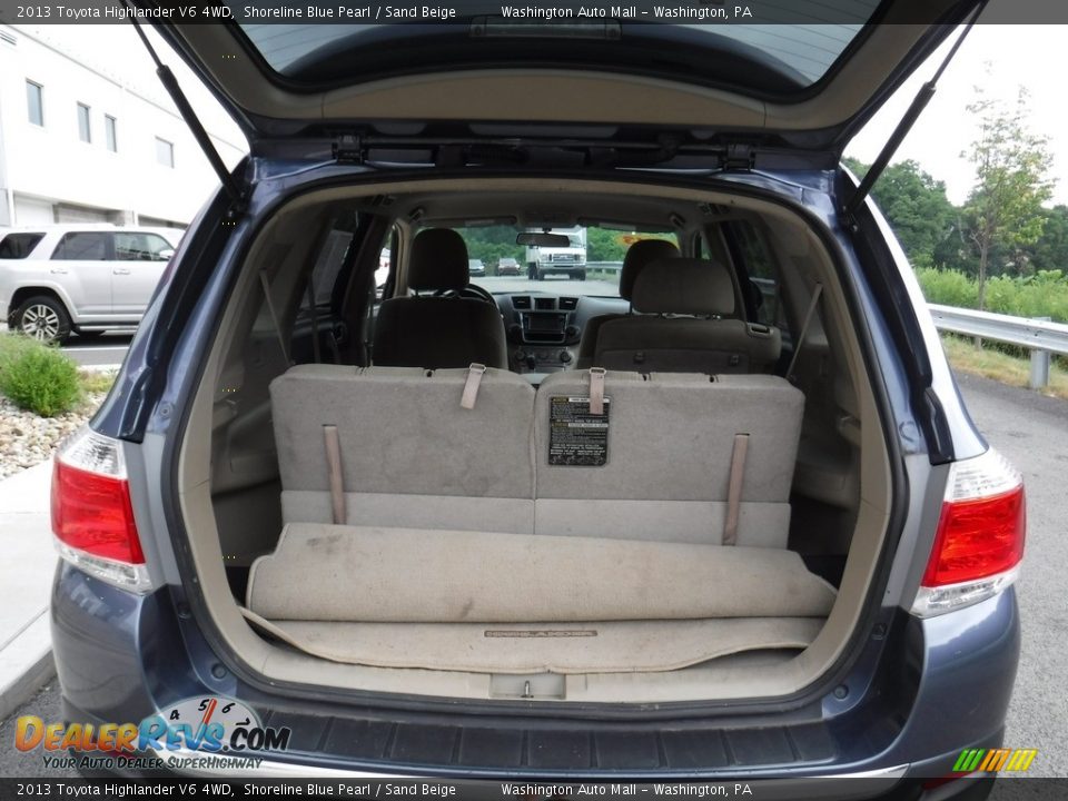 2013 Toyota Highlander V6 4WD Shoreline Blue Pearl / Sand Beige Photo #21