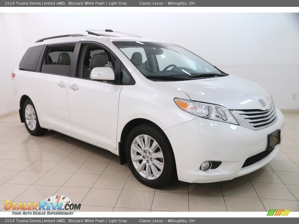 2014 Toyota Sienna Limited AWD Blizzard White Pearl / Light Gray Photo #1