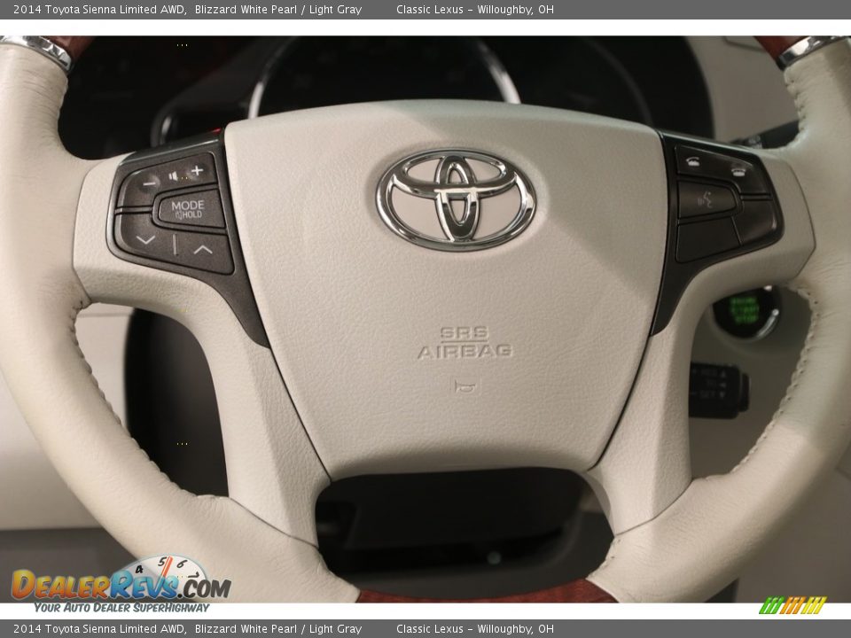 2014 Toyota Sienna Limited AWD Blizzard White Pearl / Light Gray Photo #9