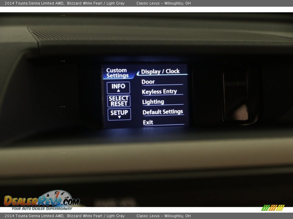 2014 Toyota Sienna Limited AWD Blizzard White Pearl / Light Gray Photo #16