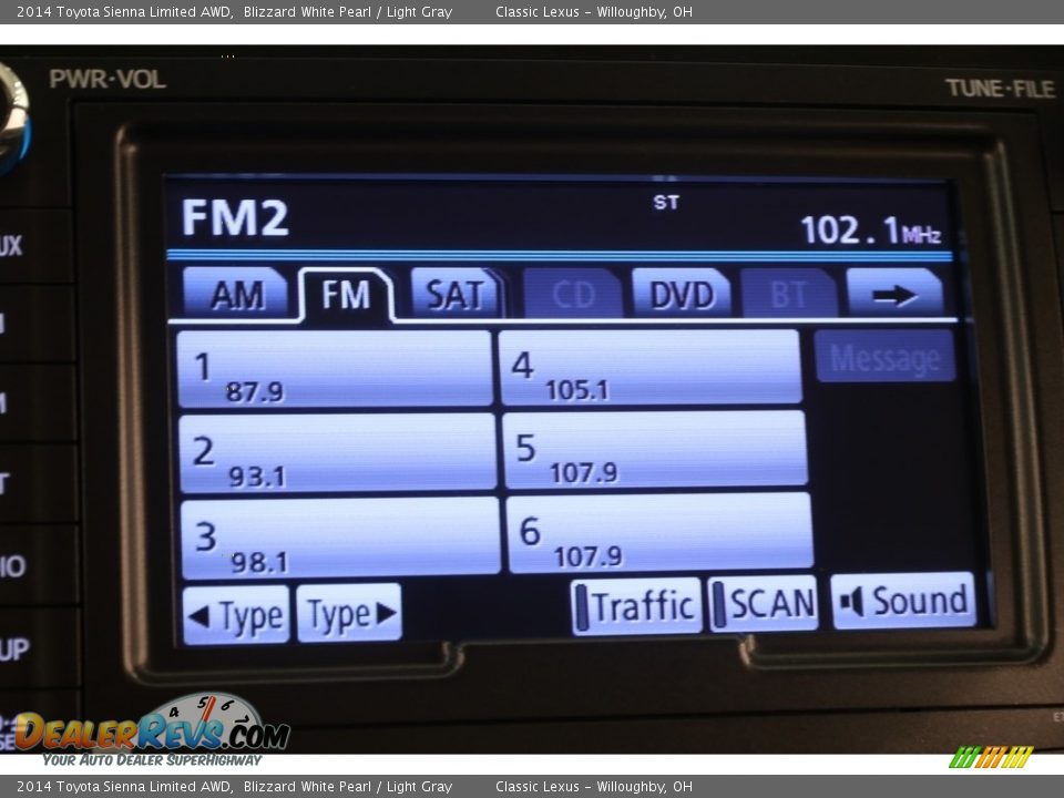 2014 Toyota Sienna Limited AWD Blizzard White Pearl / Light Gray Photo #17