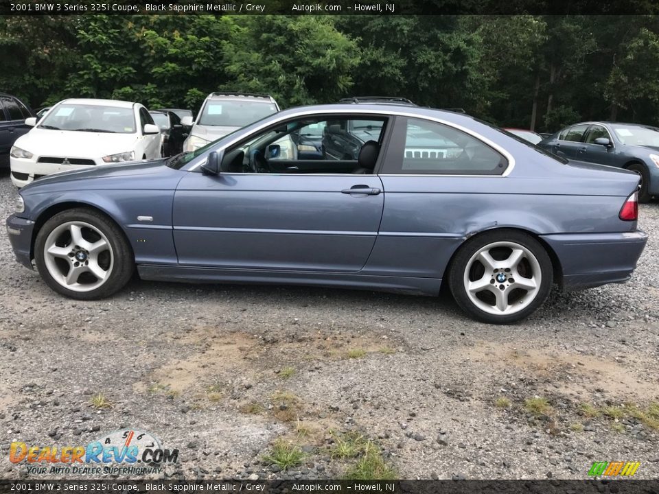 2001 BMW 3 Series 325i Coupe Black Sapphire Metallic / Grey Photo #2