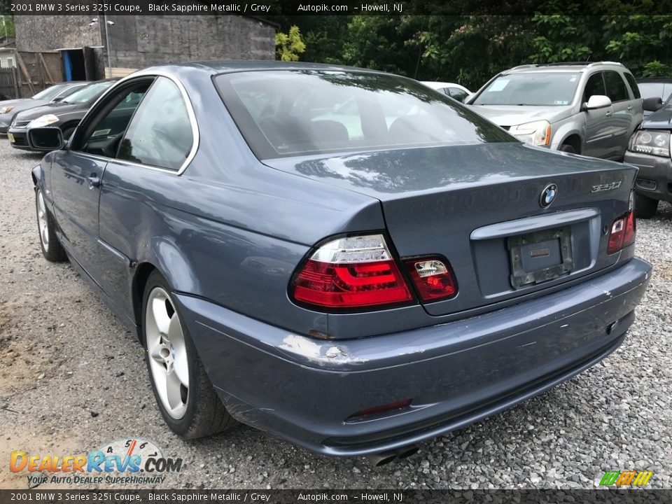 2001 BMW 3 Series 325i Coupe Black Sapphire Metallic / Grey Photo #3