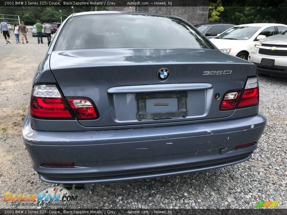 2001 BMW 3 Series 325i Coupe Black Sapphire Metallic / Grey Photo #4