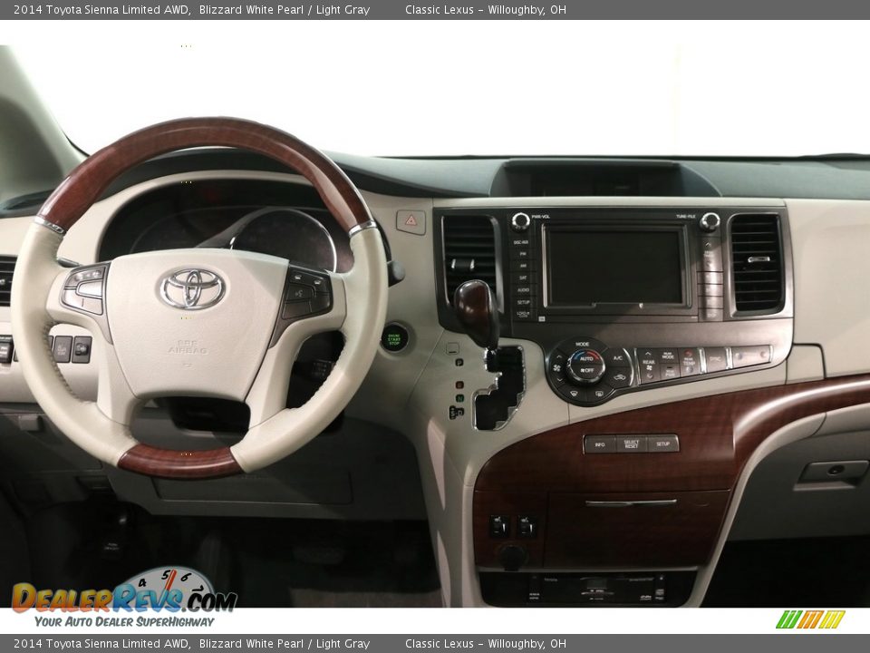2014 Toyota Sienna Limited AWD Blizzard White Pearl / Light Gray Photo #34