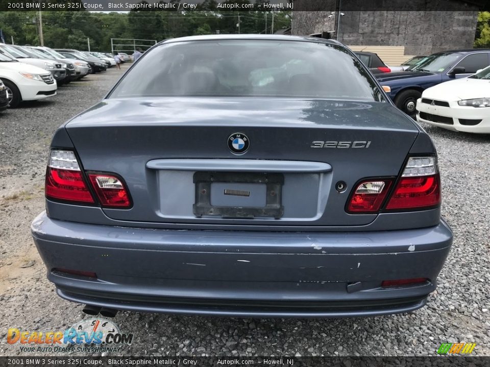 2001 BMW 3 Series 325i Coupe Black Sapphire Metallic / Grey Photo #5