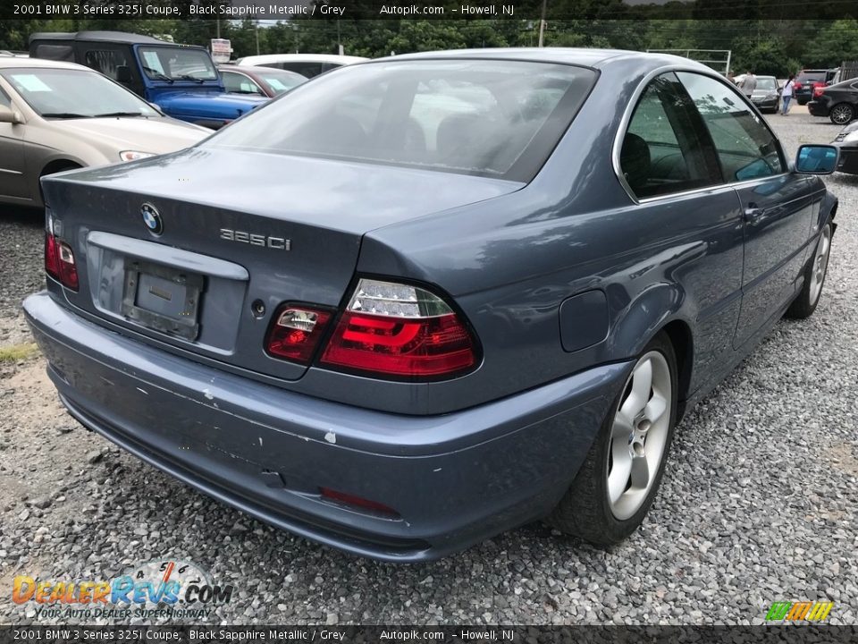 2001 BMW 3 Series 325i Coupe Black Sapphire Metallic / Grey Photo #7