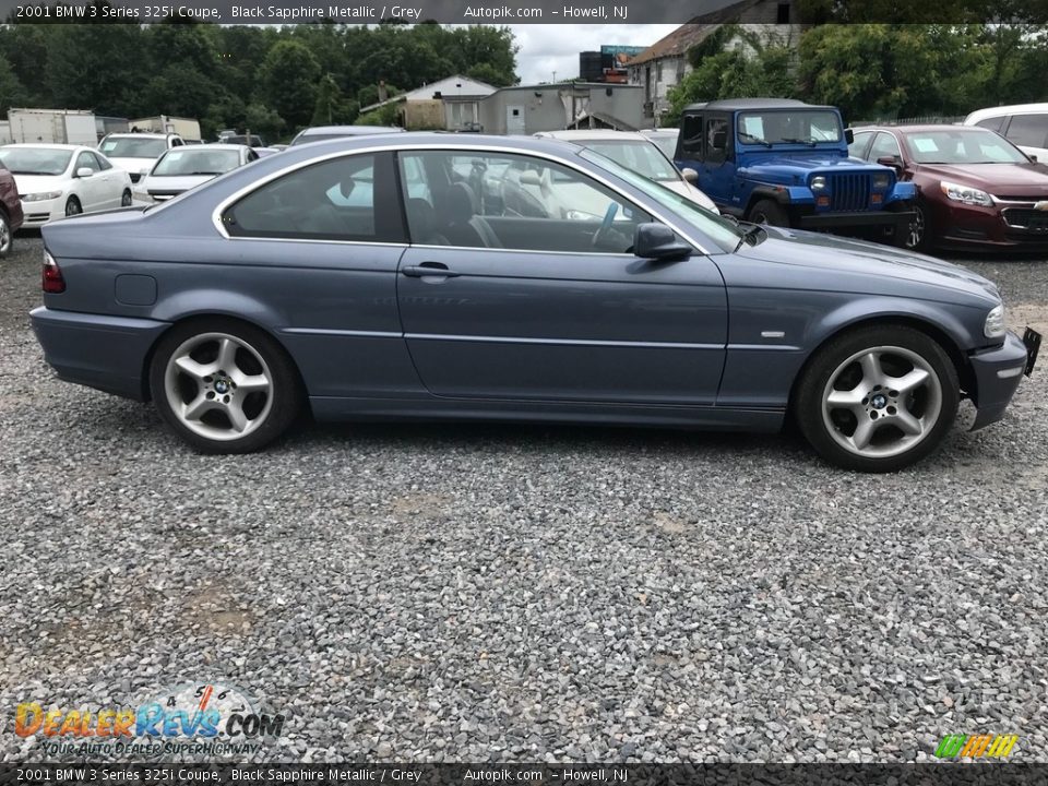 2001 BMW 3 Series 325i Coupe Black Sapphire Metallic / Grey Photo #8