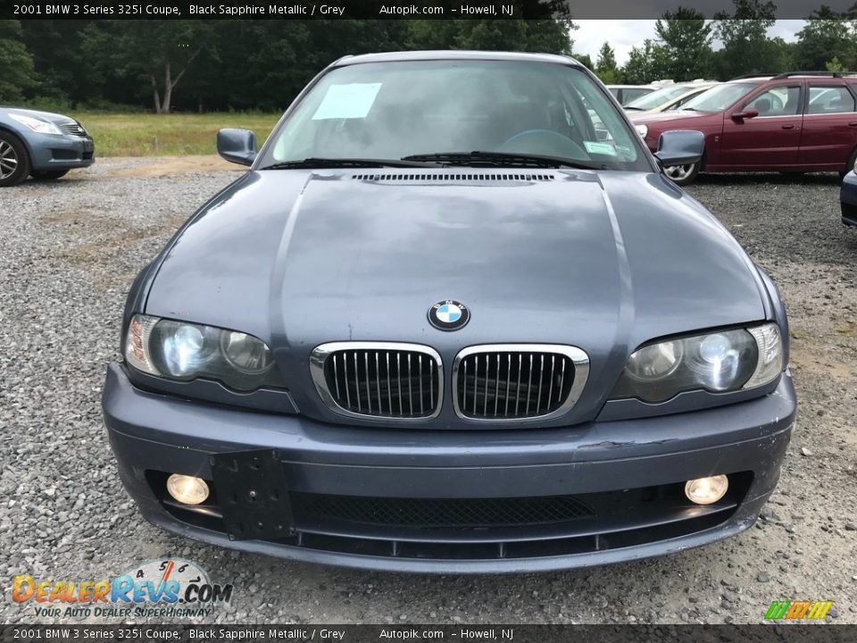 2001 BMW 3 Series 325i Coupe Black Sapphire Metallic / Grey Photo #10