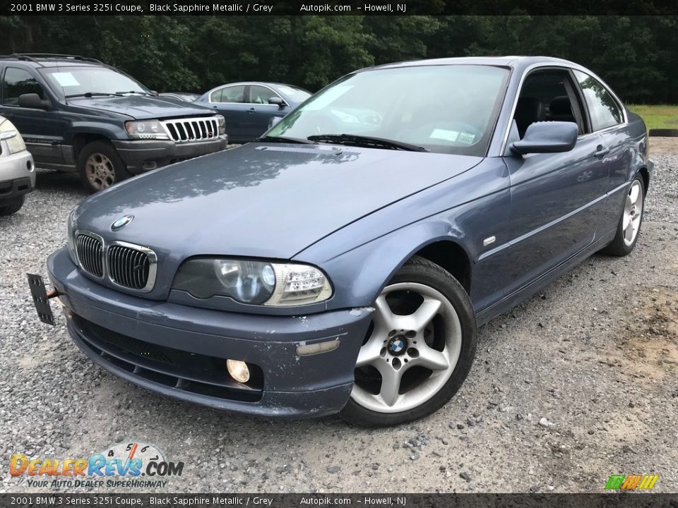 2001 BMW 3 Series 325i Coupe Black Sapphire Metallic / Grey Photo #18