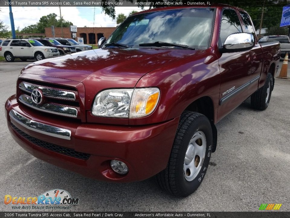 2006 Toyota Tundra SR5 Access Cab Salsa Red Pearl / Dark Gray Photo #7