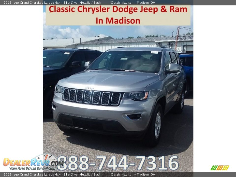 2018 Jeep Grand Cherokee Laredo 4x4 Billet Silver Metallic / Black Photo #1