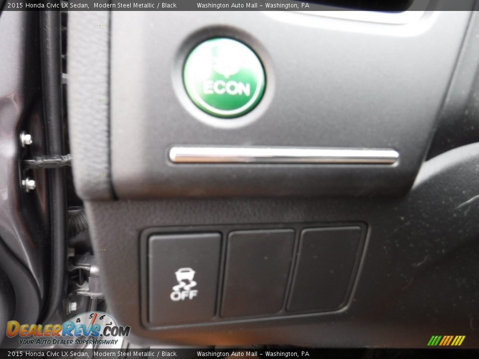 2015 Honda Civic LX Sedan Modern Steel Metallic / Black Photo #12