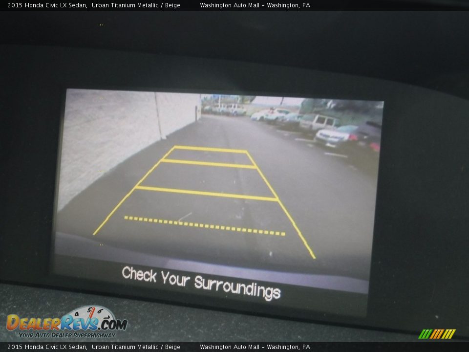 2015 Honda Civic LX Sedan Urban Titanium Metallic / Beige Photo #17