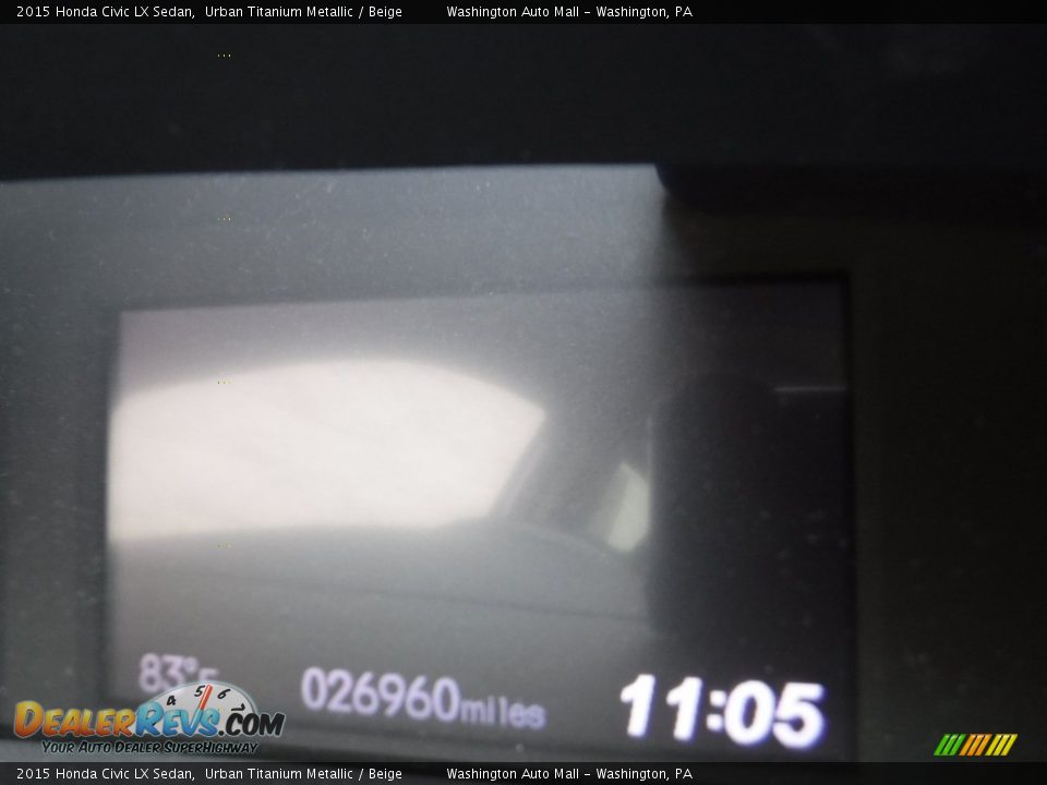 2015 Honda Civic LX Sedan Urban Titanium Metallic / Beige Photo #23