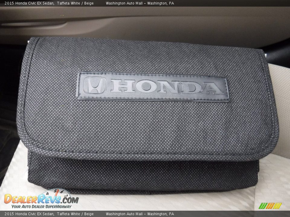 2015 Honda Civic EX Sedan Taffeta White / Beige Photo #22