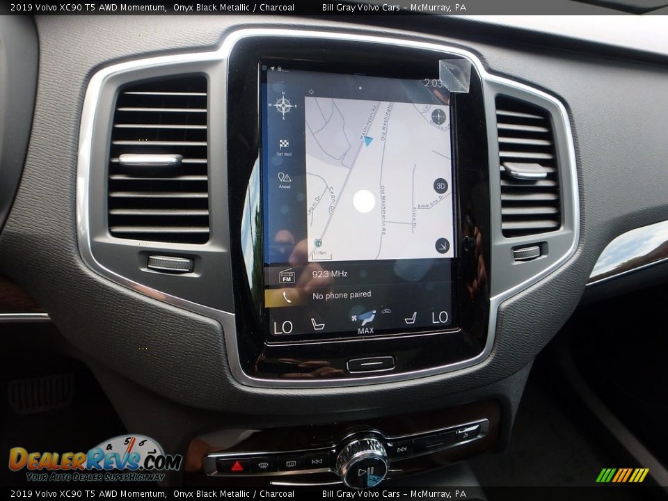 2019 Volvo XC90 T5 AWD Momentum Onyx Black Metallic / Charcoal Photo #14