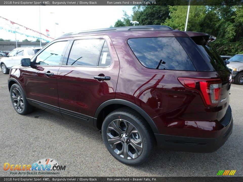 2018 Ford Explorer Sport 4WD Burgundy Velvet / Ebony Black Photo #5