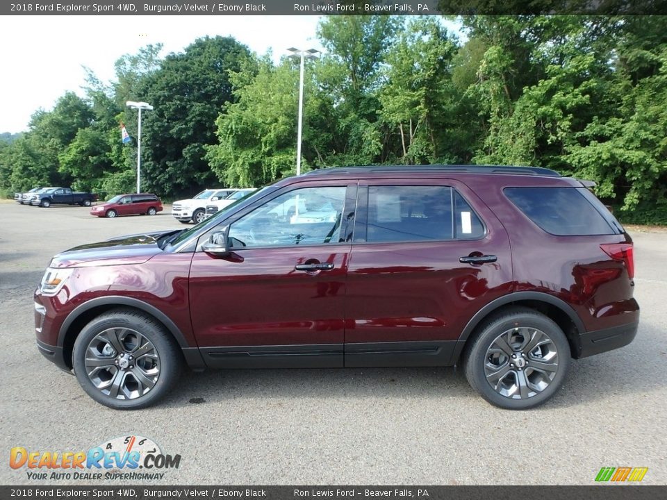 2018 Ford Explorer Sport 4WD Burgundy Velvet / Ebony Black Photo #6