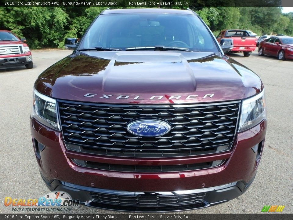 2018 Ford Explorer Sport 4WD Burgundy Velvet / Ebony Black Photo #8