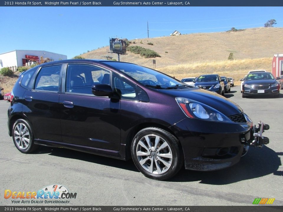 2013 Honda Fit Sport Midnight Plum Pearl / Sport Black Photo #1