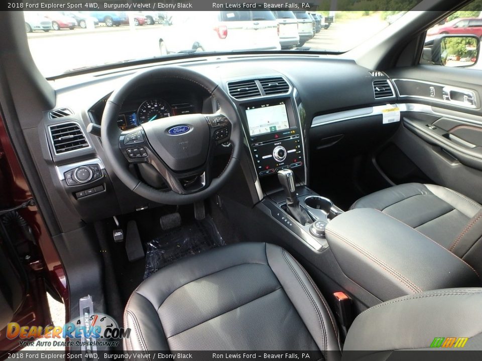 2018 Ford Explorer Sport 4WD Burgundy Velvet / Ebony Black Photo #13