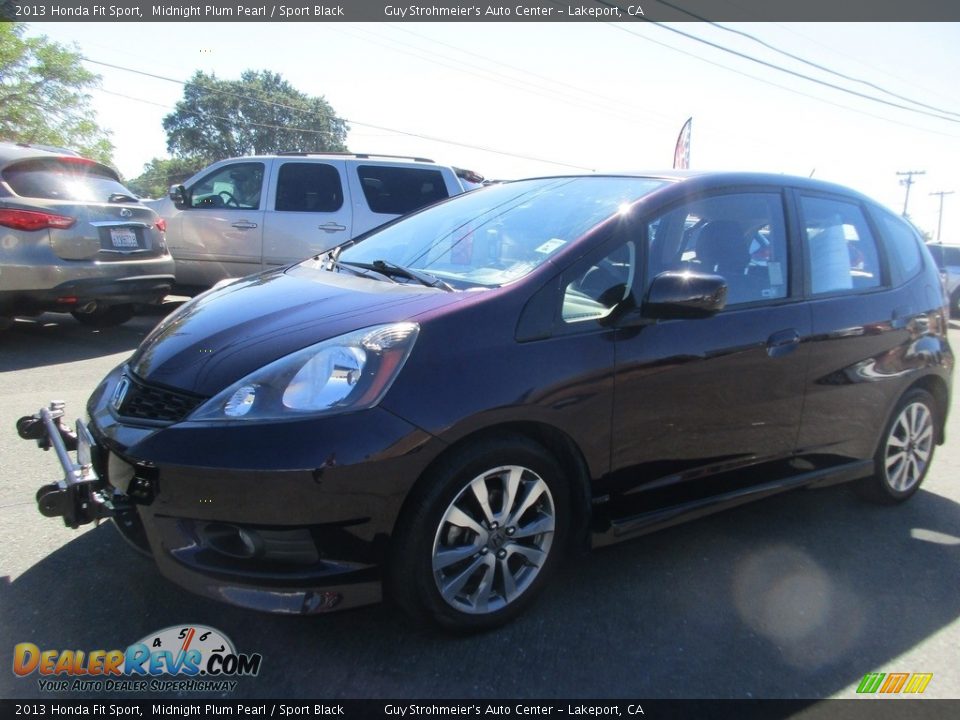 2013 Honda Fit Sport Midnight Plum Pearl / Sport Black Photo #3