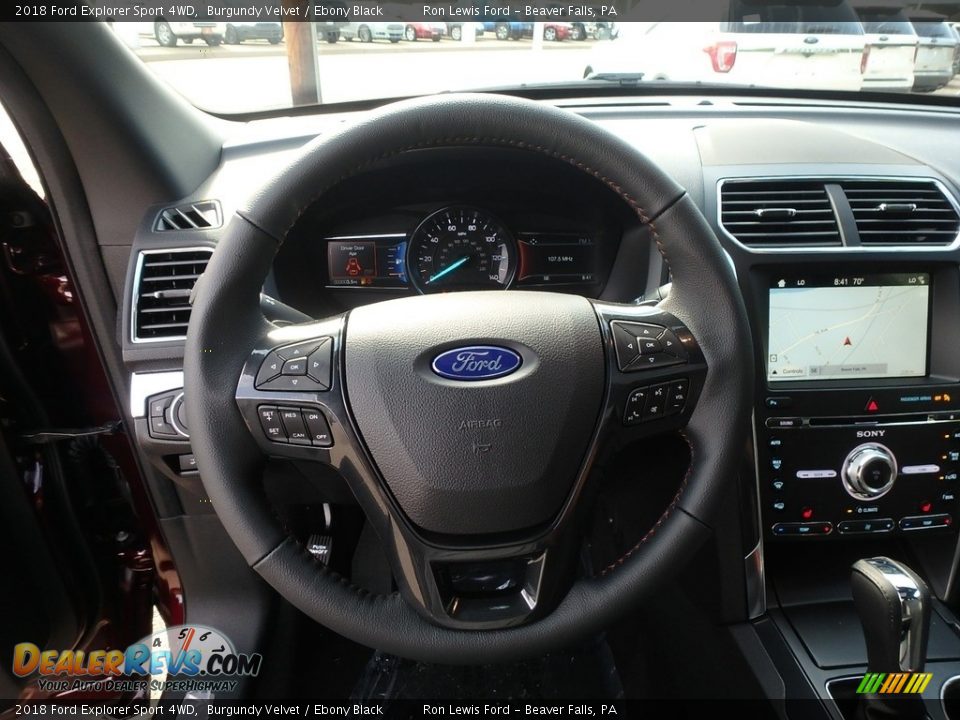 2018 Ford Explorer Sport 4WD Burgundy Velvet / Ebony Black Photo #16