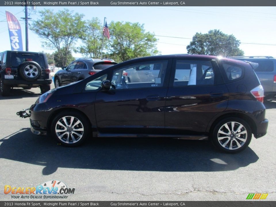 2013 Honda Fit Sport Midnight Plum Pearl / Sport Black Photo #4