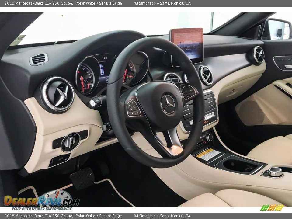 2018 Mercedes-Benz CLA 250 Coupe Polar White / Sahara Beige Photo #5