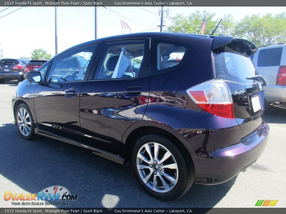 2013 Honda Fit Sport Midnight Plum Pearl / Sport Black Photo #5