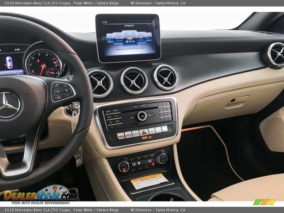 2018 Mercedes-Benz CLA 250 Coupe Polar White / Sahara Beige Photo #6