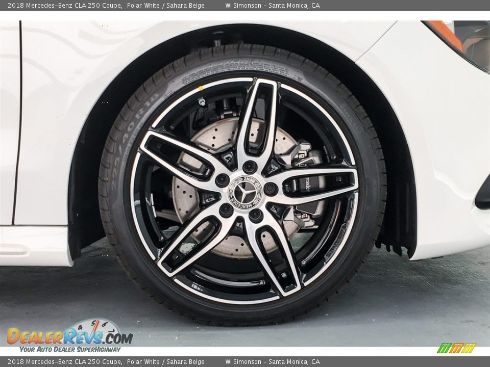2018 Mercedes-Benz CLA 250 Coupe Polar White / Sahara Beige Photo #9