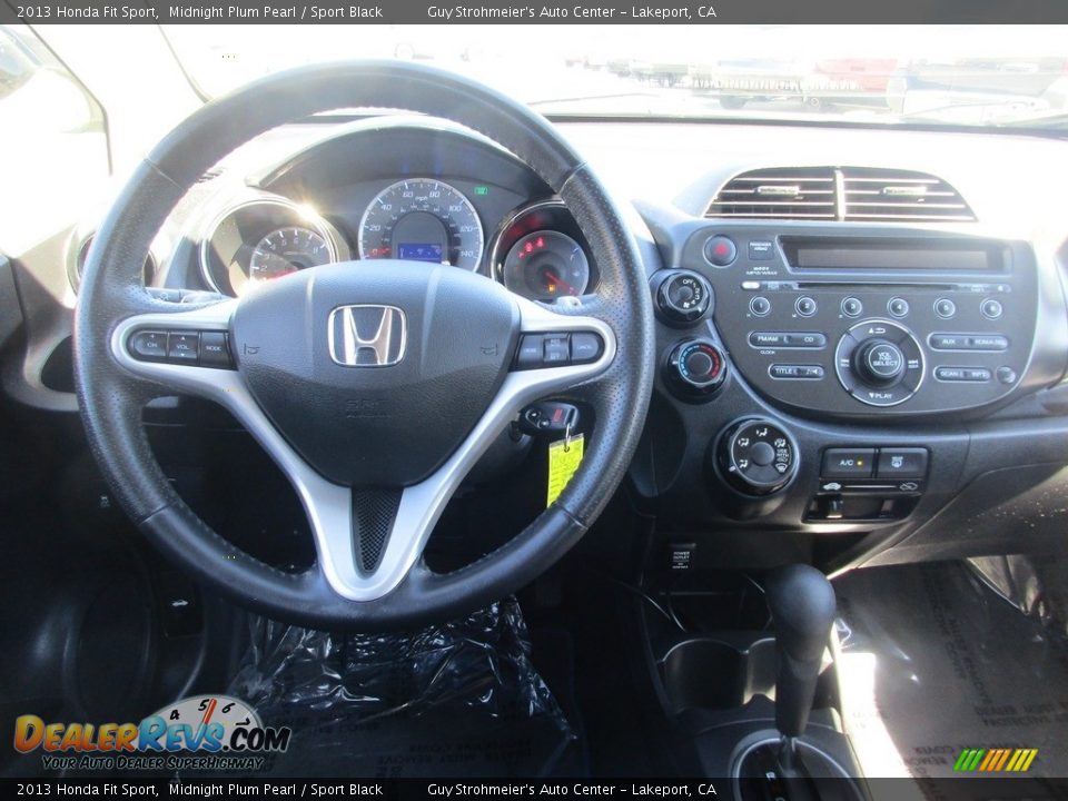 2013 Honda Fit Sport Midnight Plum Pearl / Sport Black Photo #10