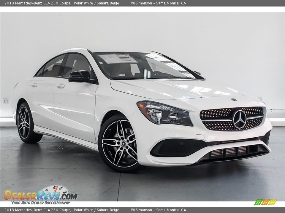 2018 Mercedes-Benz CLA 250 Coupe Polar White / Sahara Beige Photo #12