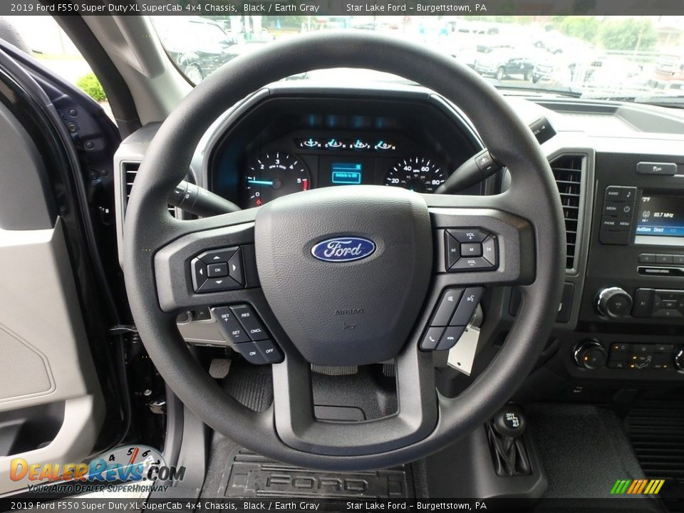 2019 Ford F550 Super Duty XL SuperCab 4x4 Chassis Steering Wheel Photo #17