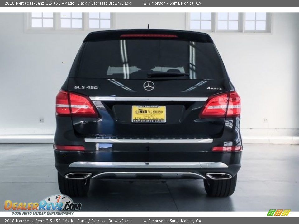 2018 Mercedes-Benz GLS 450 4Matic Black / Espresso Brown/Black Photo #4