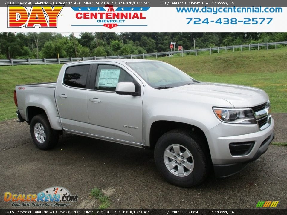 2018 Chevrolet Colorado WT Crew Cab 4x4 Silver Ice Metallic / Jet Black/Dark Ash Photo #1