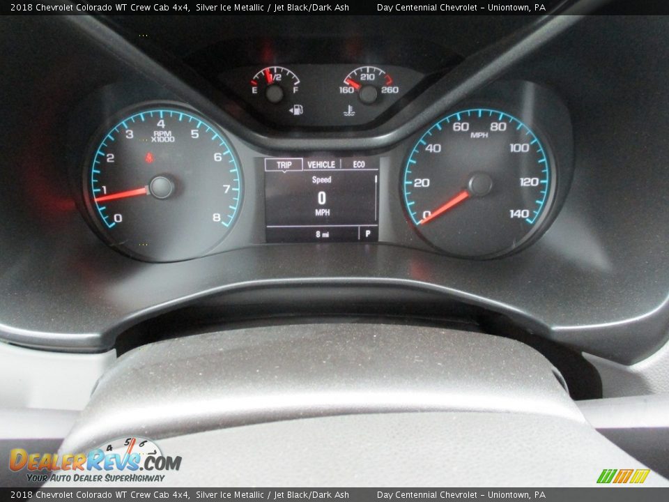 2018 Chevrolet Colorado WT Crew Cab 4x4 Silver Ice Metallic / Jet Black/Dark Ash Photo #12