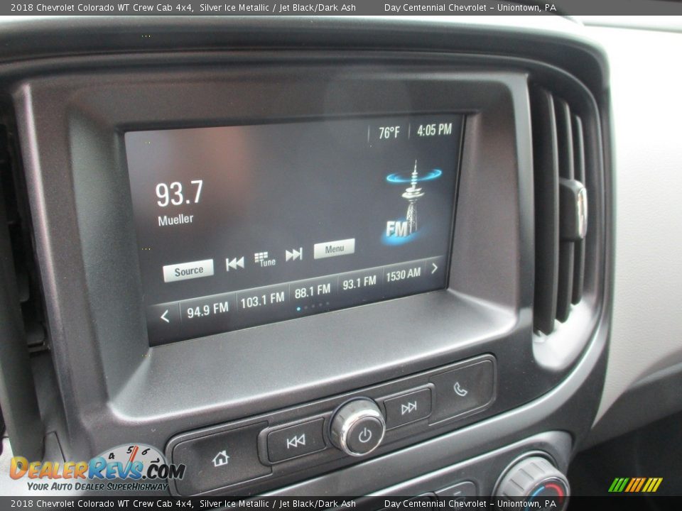 2018 Chevrolet Colorado WT Crew Cab 4x4 Silver Ice Metallic / Jet Black/Dark Ash Photo #13