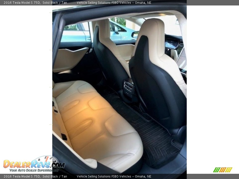 Rear Seat of 2016 Tesla Model S 75D Photo #5