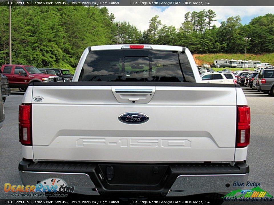 2018 Ford F150 Lariat SuperCrew 4x4 White Platinum / Light Camel Photo #4