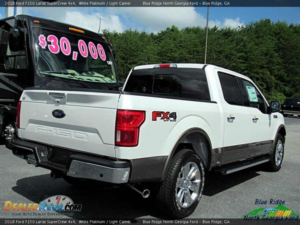 2018 Ford F150 Lariat SuperCrew 4x4 White Platinum / Light Camel Photo #5